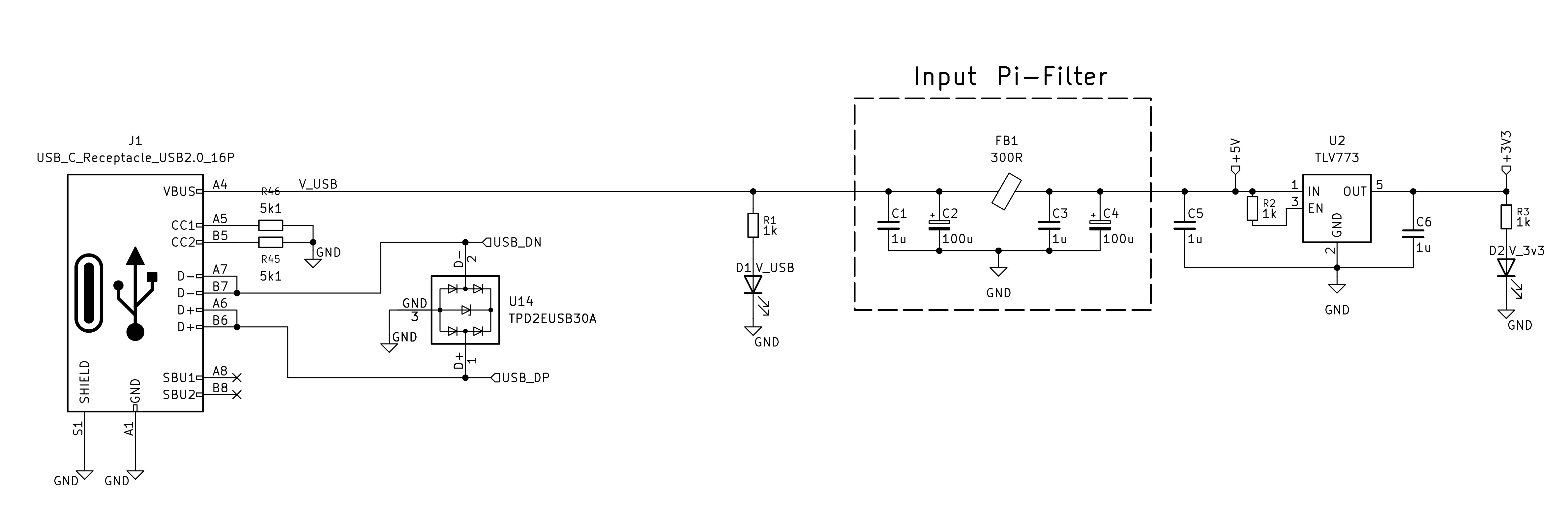 USB Power supply schematic.