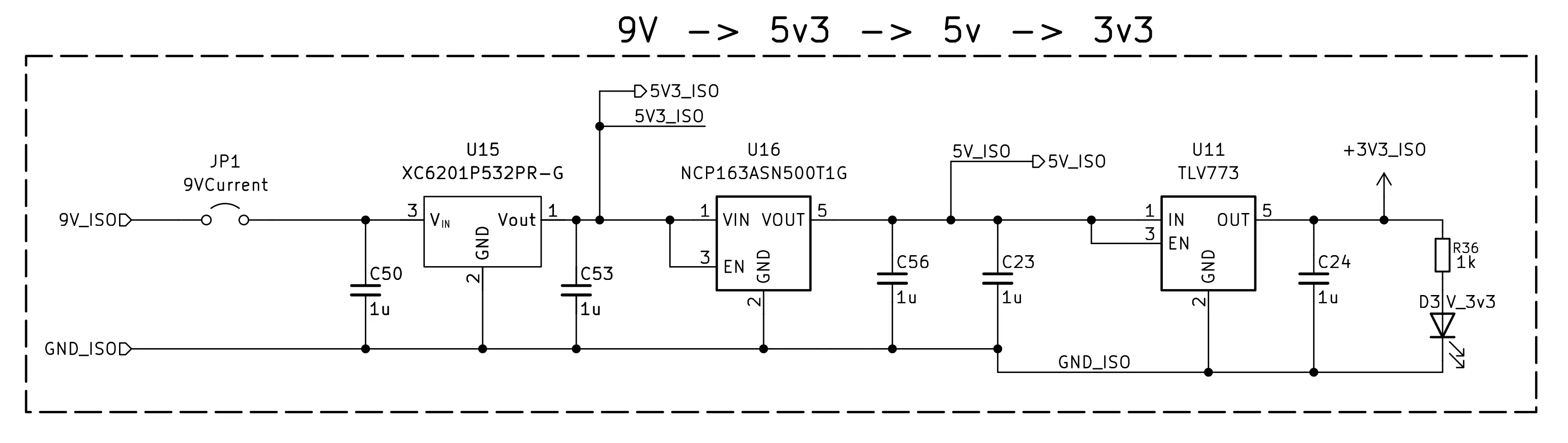 Isolated Supply part of the analog domain.